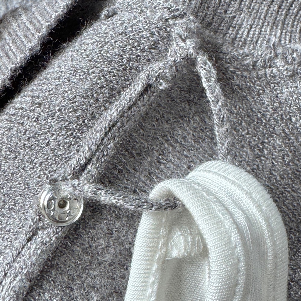 Anthropologie Grey Twist Front Sweater White Mixed Media Midi Dress XXS - Picture 8 of 9